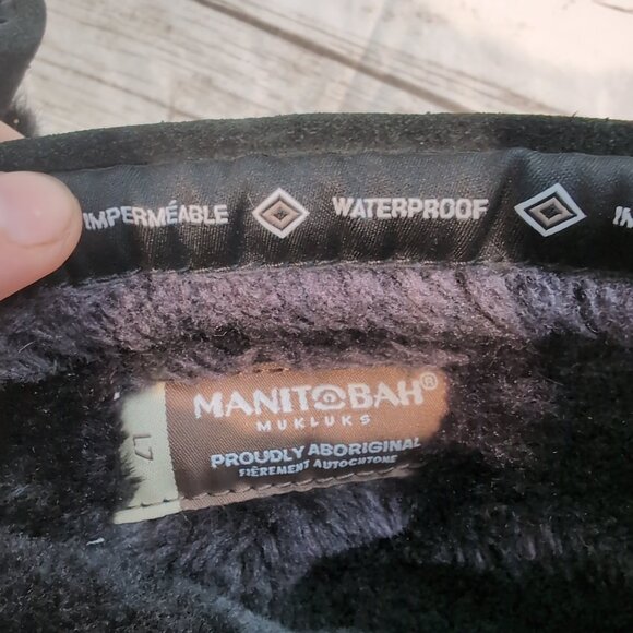 Manitobah Mukluks Waterproof Black Fur Suede Winter Boots – Women’s Size 7 - Picture 7 of 10